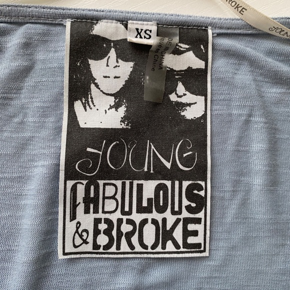 Young Fabulous & Broke Oversized Ombré Gradient Draped Blouse Top Size XS - Picture 5 of 10